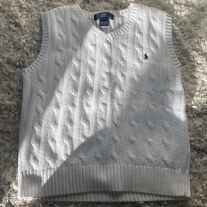 White sweater vest!